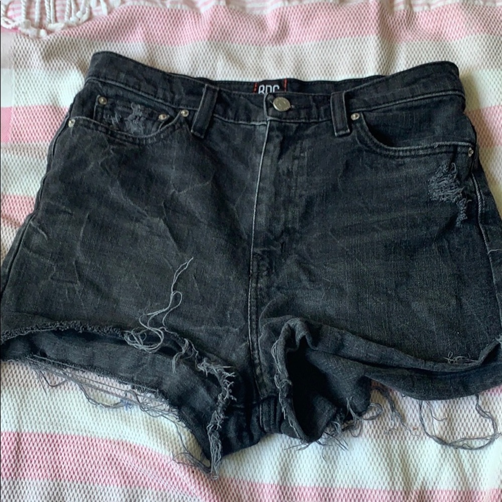 Black destroyed shorts